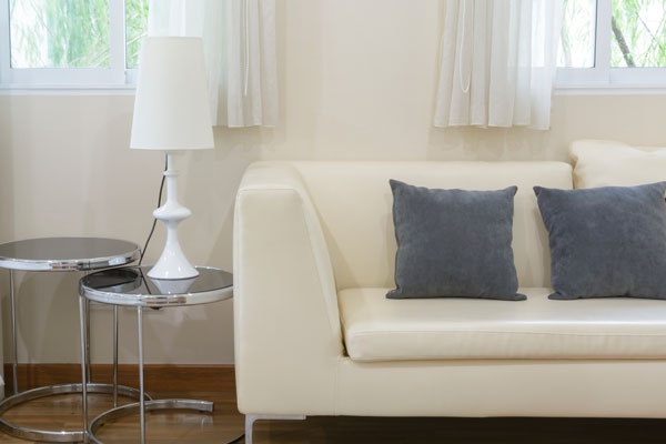 A couch and a coffee table